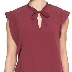 Banana Republic Flounce V-Neck Sleeveless Top